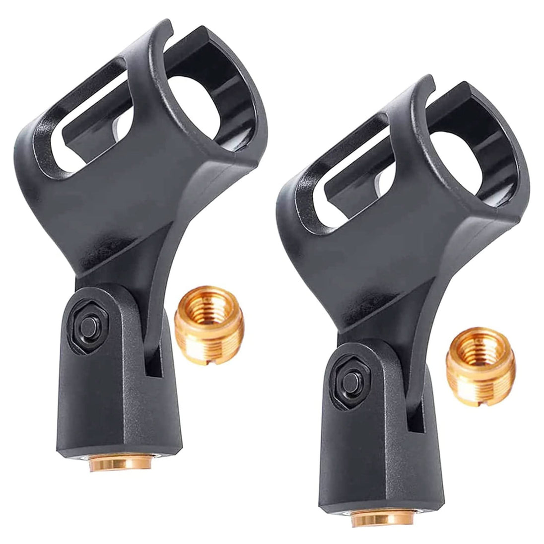 Sturdy microphone clip holders set with adapter screws included