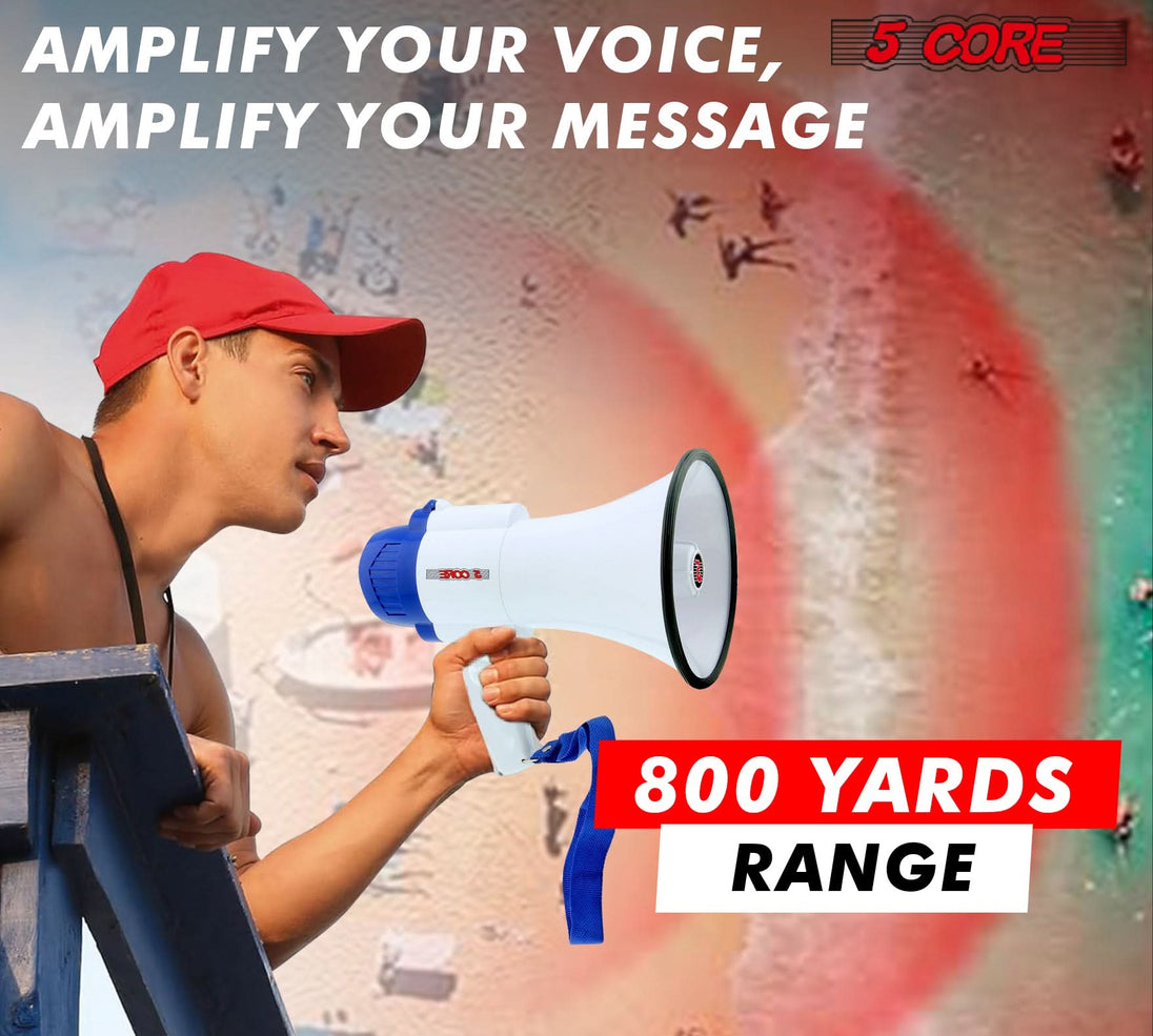 Mini battery-powered megaphone with durable construction