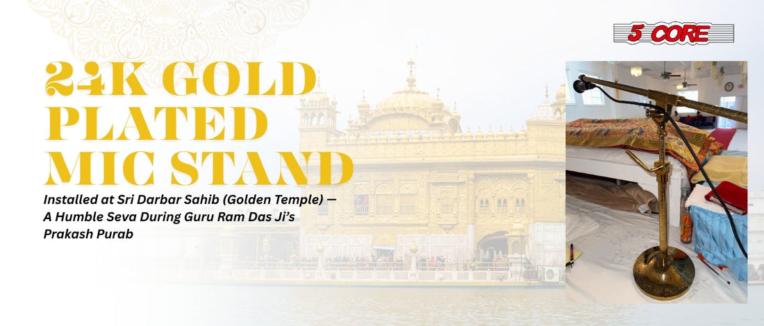 24K Gold Plated Microphone Stands Installed at Sri Darbar Sahib (Golden Temple) — A Humble Seva During Guru Ram Das Ji’s Prakash Purab