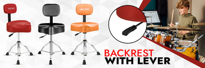 DRUM STOOL BACKREST WITH LEVER