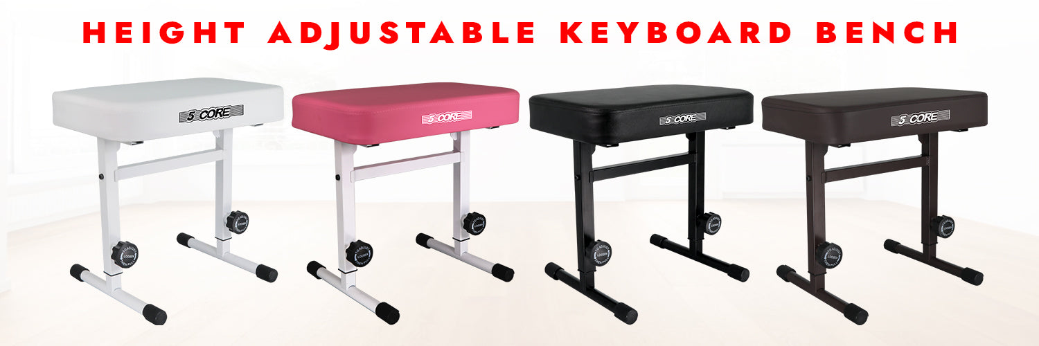 Height Adjustable Keyboard Bench - 5 Core