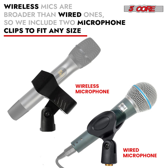 Universal microphone stand with sturdy round base for stability