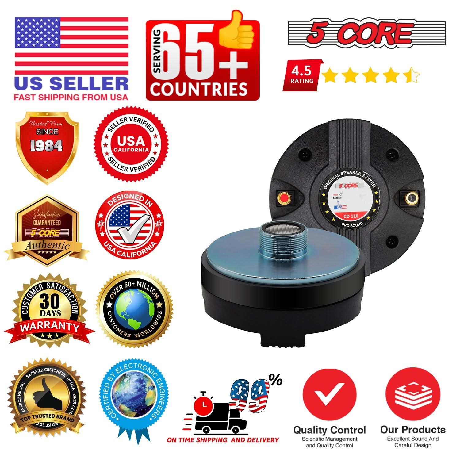 トパーズ　16g Compression Driver 220W 8 Ohm Exit Phenolic Tweeter