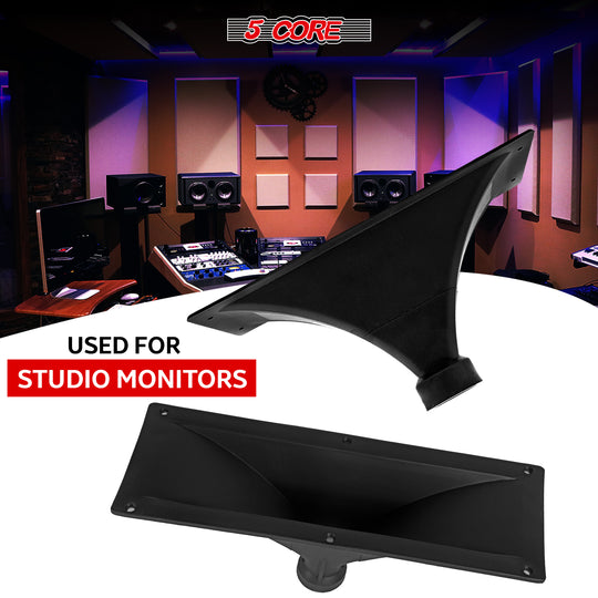 Waveguide horn lens for tweeters, 3x7 inch size, heavy-duty and easy to mount