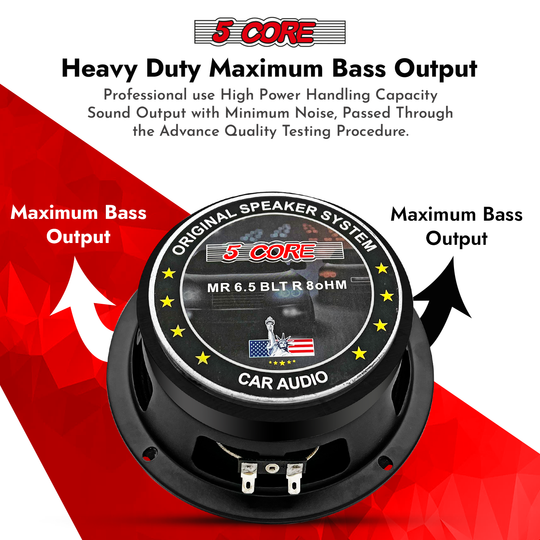 8 Ohm midrange speaker and 300W tweeter combo for car audio systems