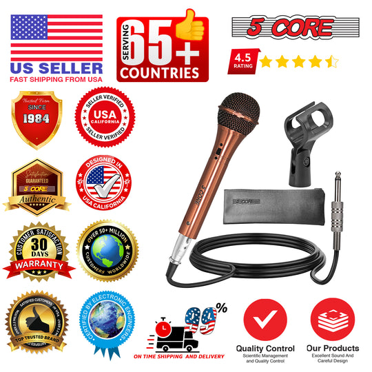 5Core XLR Microphone Dynamic Mic Karaoke Singing Studio Microfono Handheld Mics