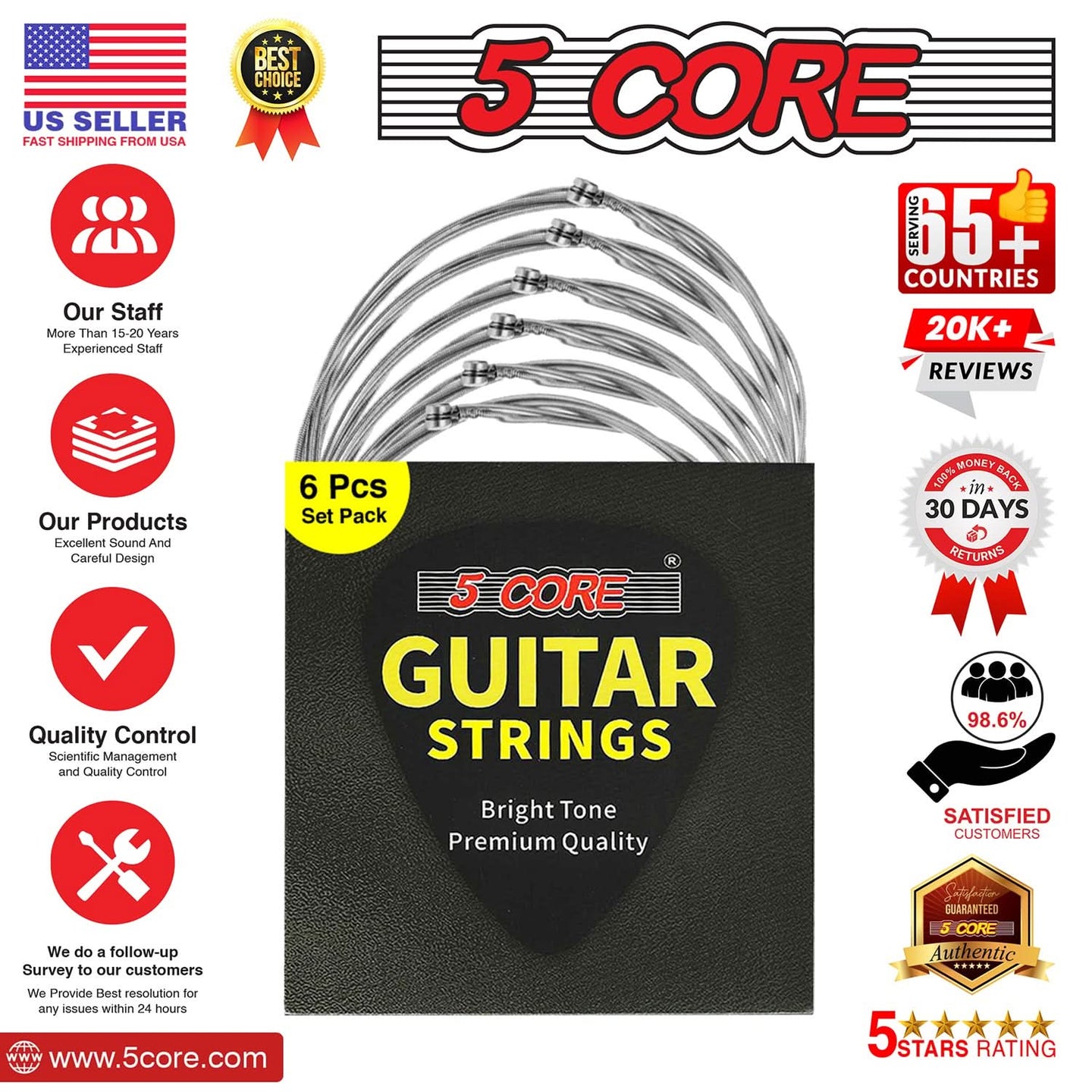High-performance nickel strings designed for dynamic electric playing