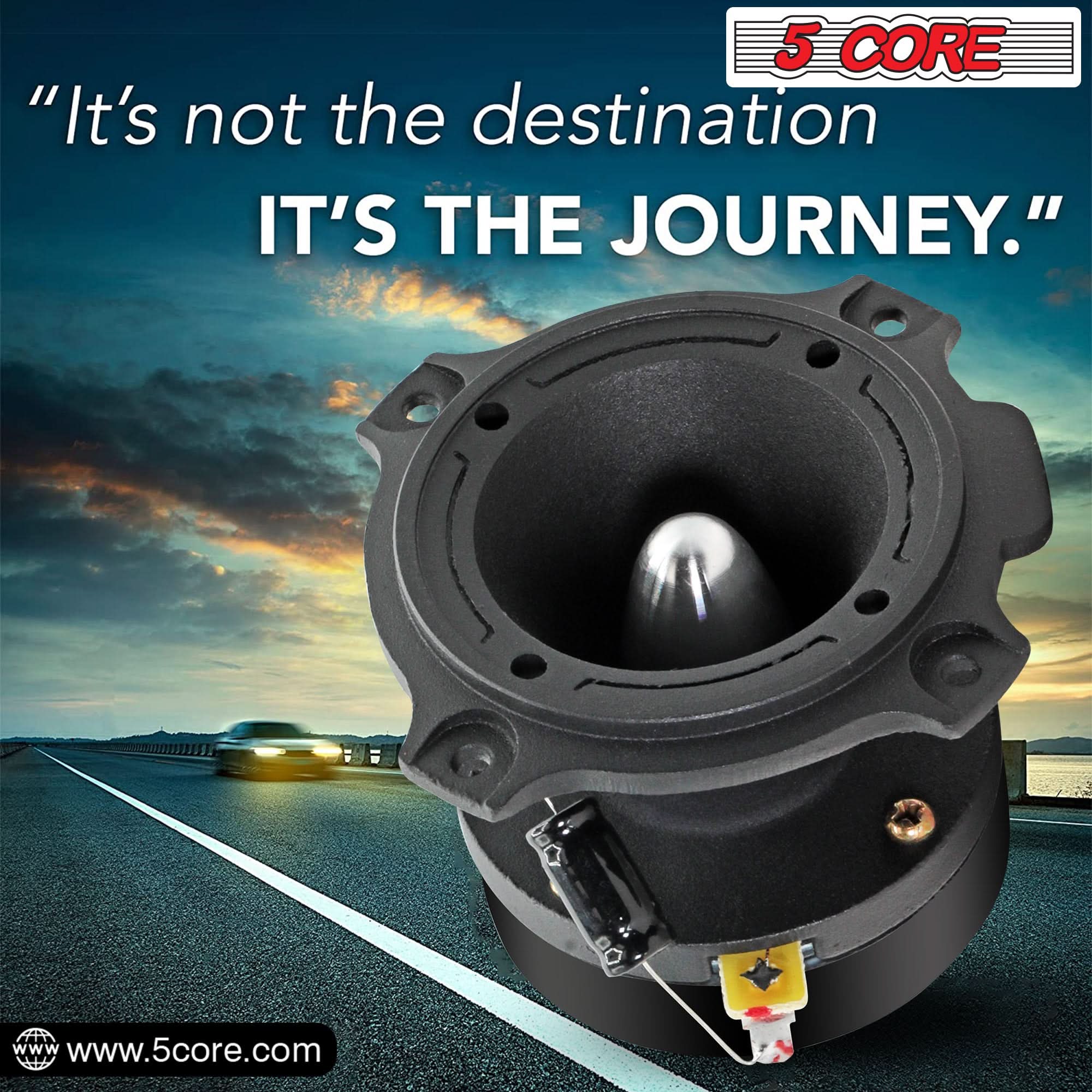 5 Core 6.5 Inch Car Door Speaker 580W PMPO w Tweeters - 5 Core