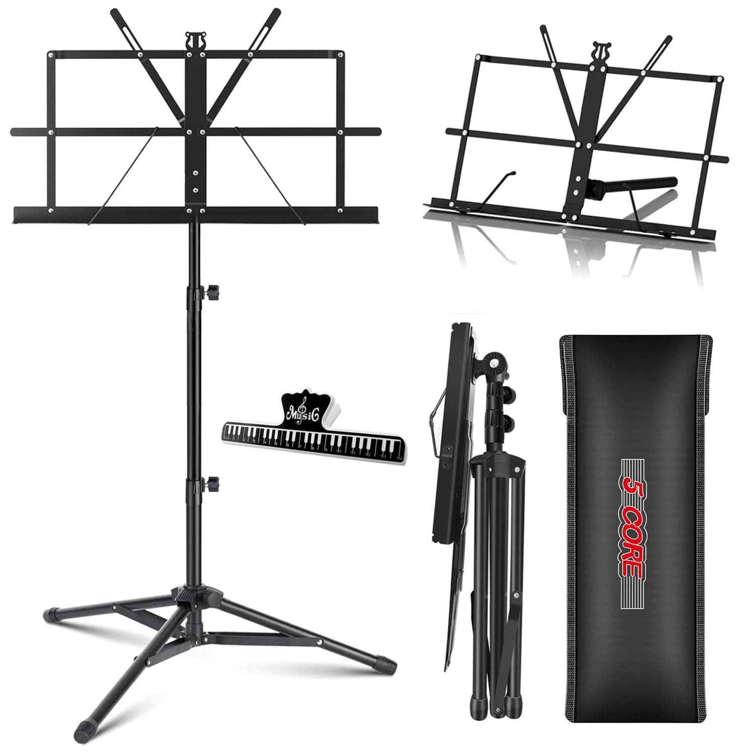 Music Stand For Sheet Music Folding Portable Wire Note Holder