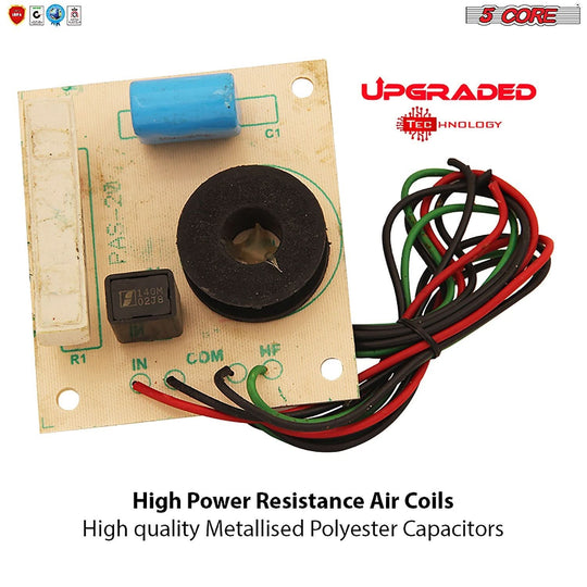 Audio frequency divider for speaker systems with metalised components