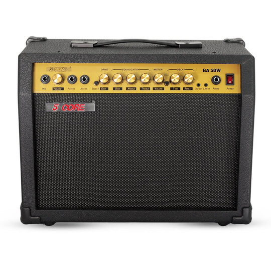 5 Core Guitar Amp 50 Watt  Electric Amplifier w Built in 8" Speaker Portable Mini Amps w Aux