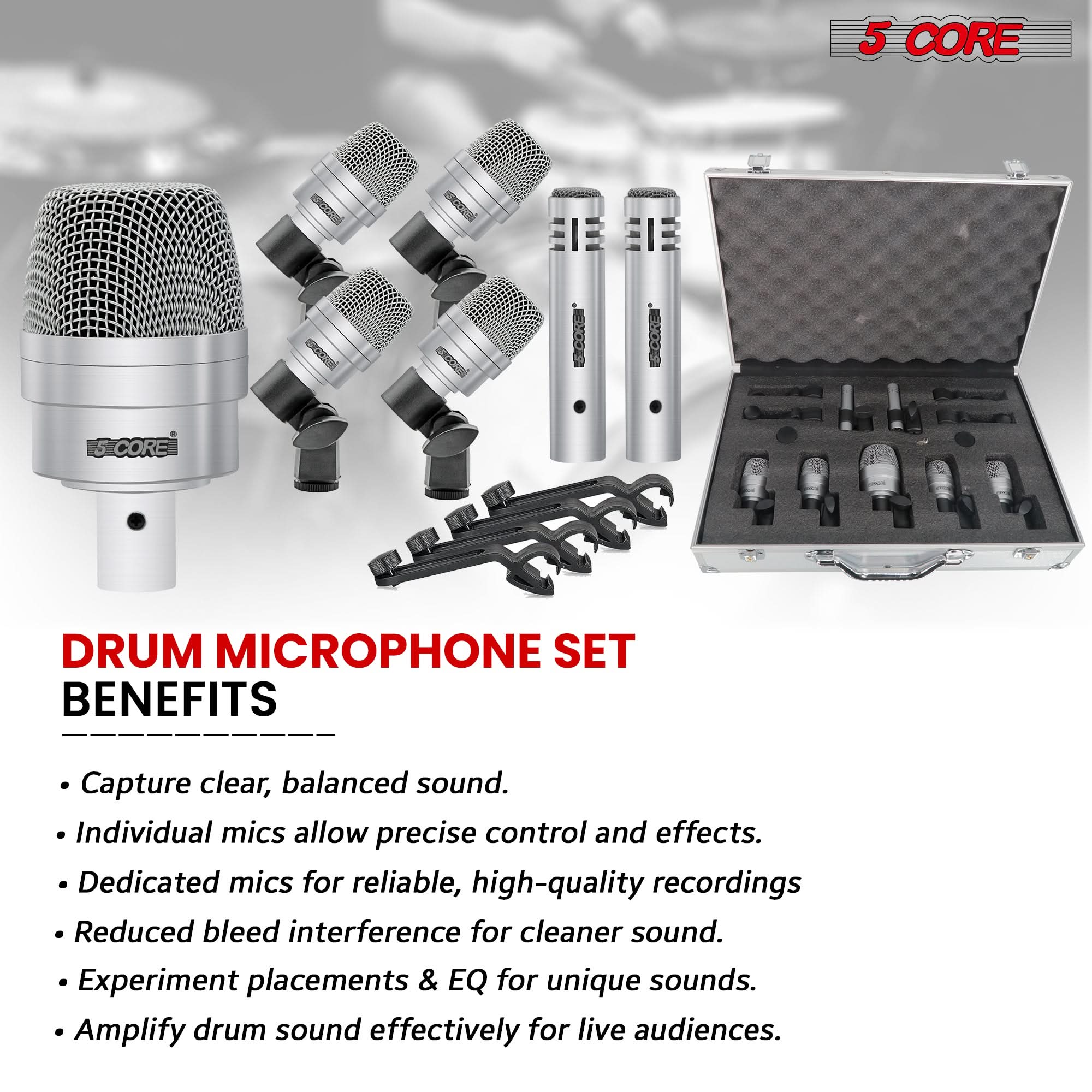 Mic Drum SET マイクとクリップセット Mic Drum SET マイクとクリップセット