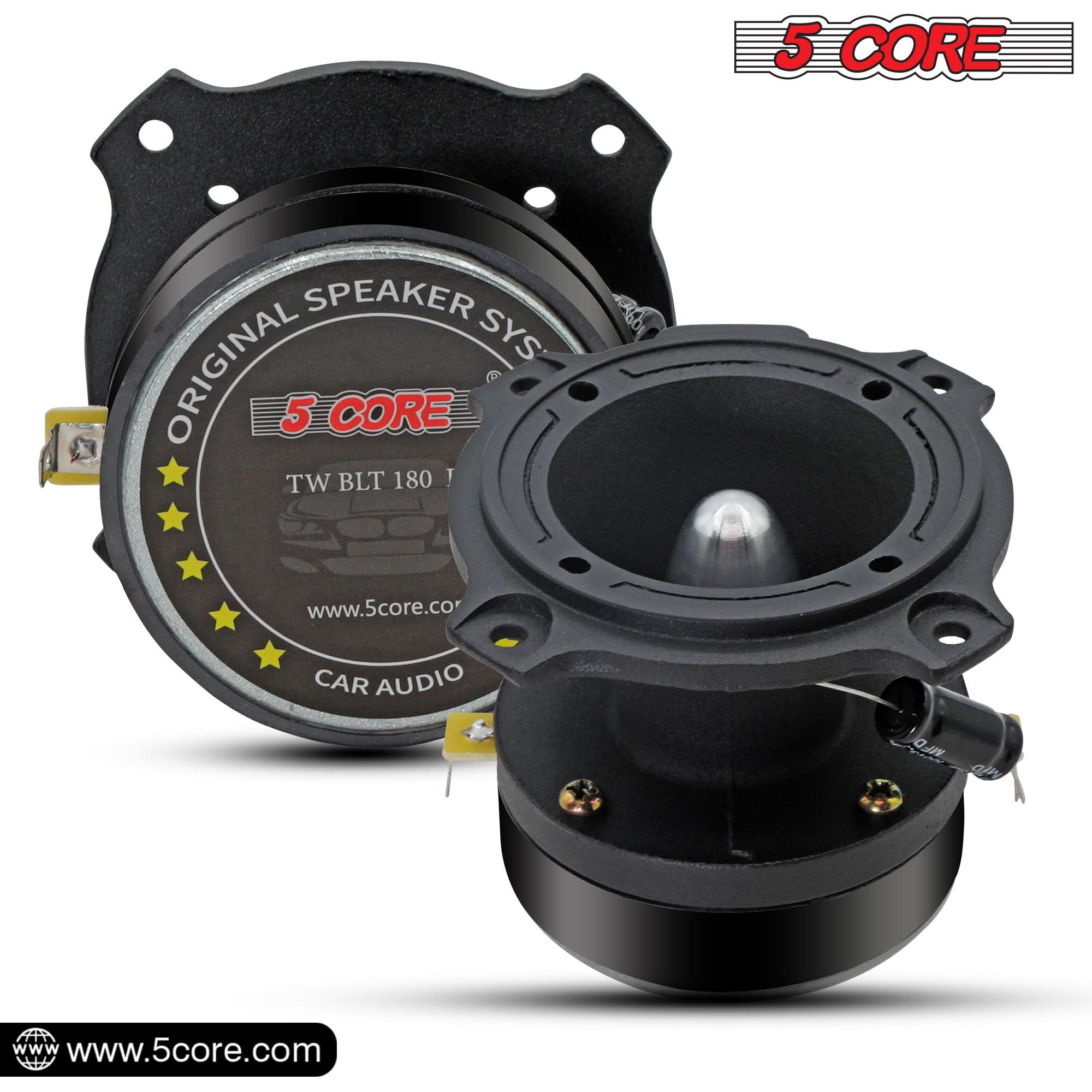 5 Core 6.5 Inch Car Door Speaker 580W PMPO w Tweeters - 5 Core