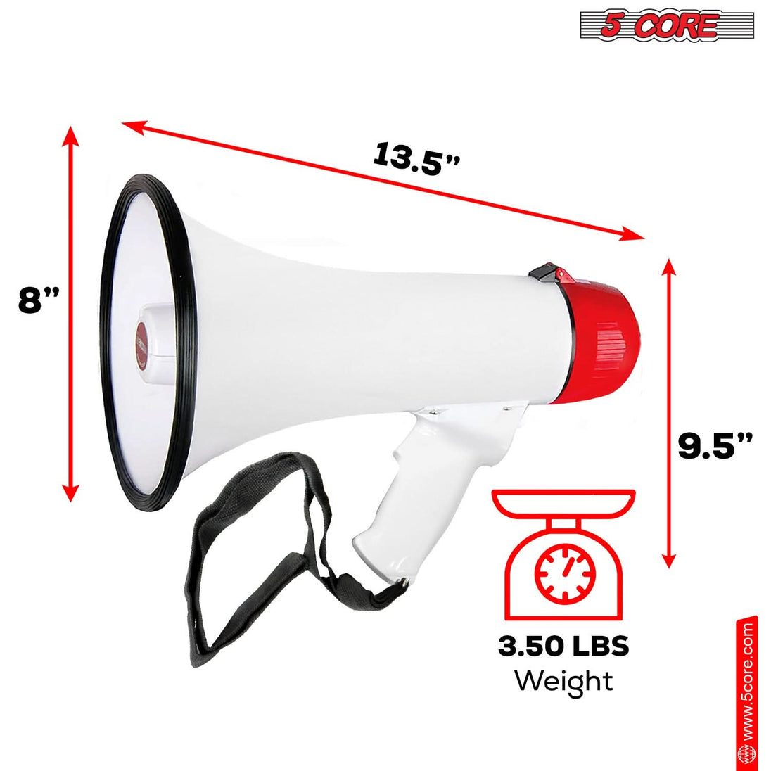 50W bullhorn with USB & SD card, handheld mic, recording, and siren—best choice for powerful sound.