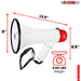 50W bullhorn with USB & SD card, handheld mic, recording, and siren—best choice for powerful sound.