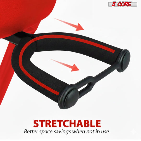 5Core Guitar Stool 3.15" Padded Chair w Backrest Foldable Music Seat Built in Foot Rest Guitar Stand