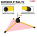 Non slip rubber caps on hte legs ensure superior safety on any type of floor