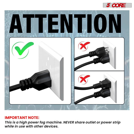 5Core Fog Smoke Machine 750W Low Lying Indoor Outdoor 250ml Fog Maker with LED Lights