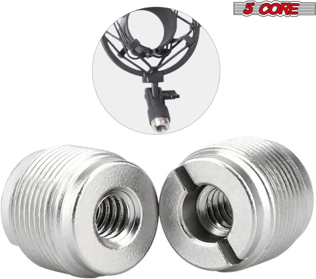 5 Core Mic Stand Adapter 12 Pieces 3/8 Female to 5/8 Male Screw Thread Conversion Connector