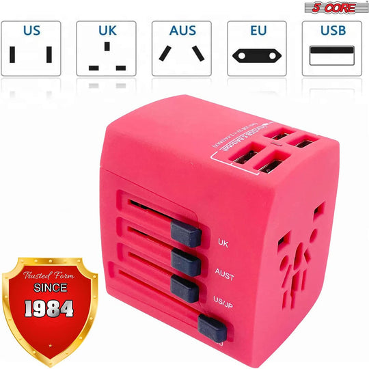 Universal plug adaptor compatible with worldwide outlets