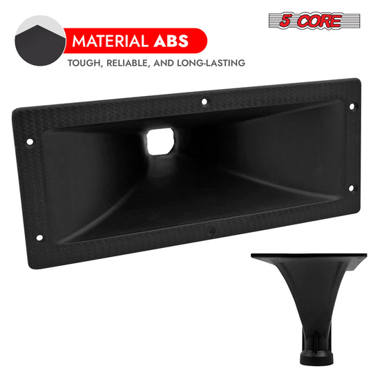 5Core 3x7 inch directivity waveguide horn tweeter exit, heavy-duty throat lens, easy setup