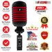 Microphone with XLR connectivity for professional audio quality, ideal for studio recording and live performances