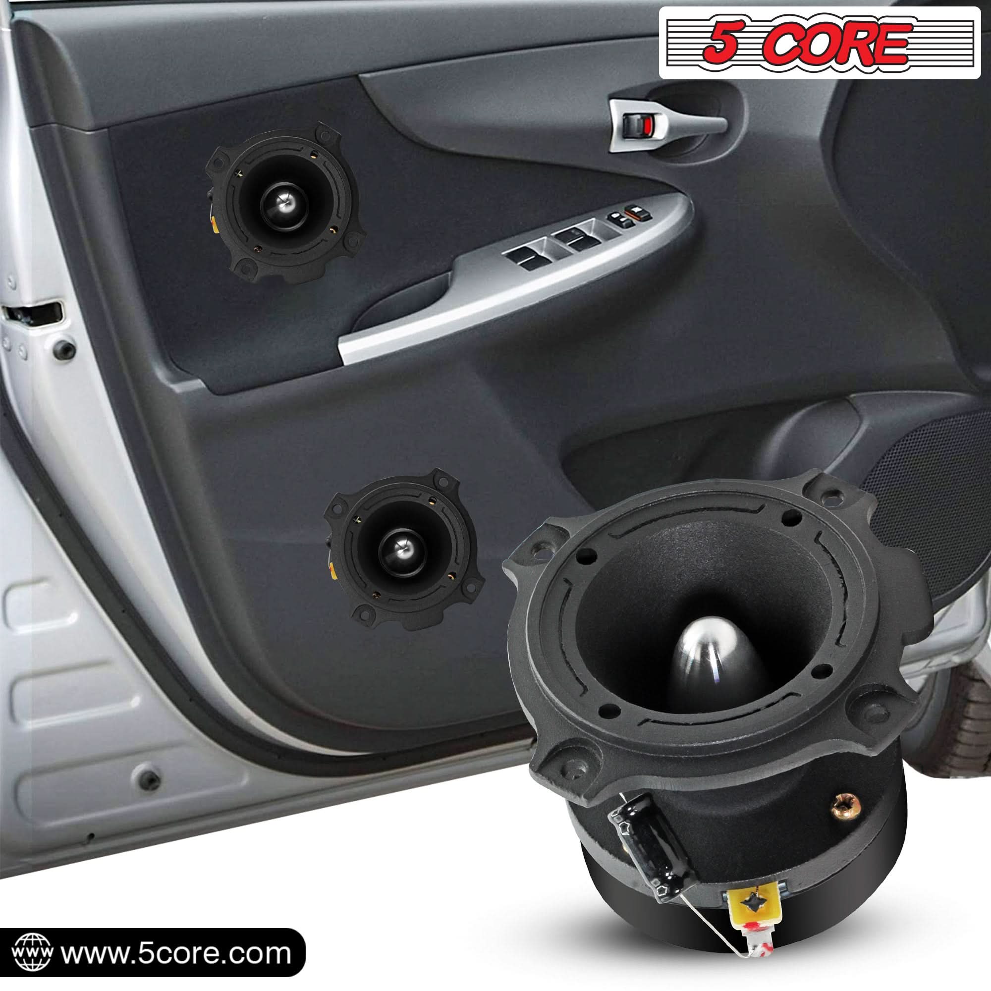 5 Core 6.5 Inch Car Door Speaker 580W PMPO w Tweeters - 5 Core