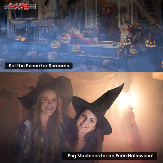 5Core Fog Smoke Machine 750W Low Lying Indoor Outdoor 250ml Fog Maker with LED Lights