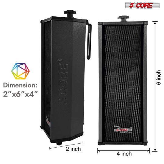 5Core Outdoor Speakers Stereo In Wall 100W Peak Passive Home Audio System