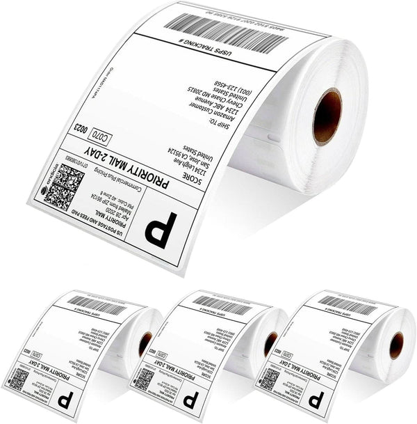 5Core 4x6 direct thermal shipping labels compatible with Zebra and Rollo printers