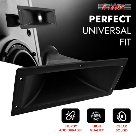 5Core Screw On Compression Driver Horn Tweeter Throat 3X7 Heavy Duty Construction