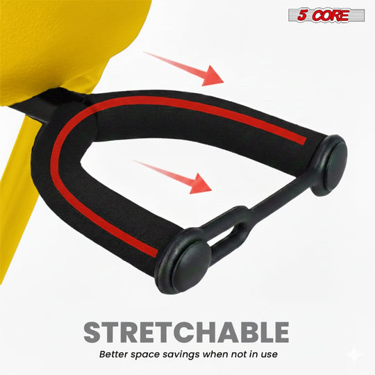 5Core Guitar Stool 3.15" Padded Chair Foldable Heavy Duty Music Seat Built in Foot Rest Guitar Stand