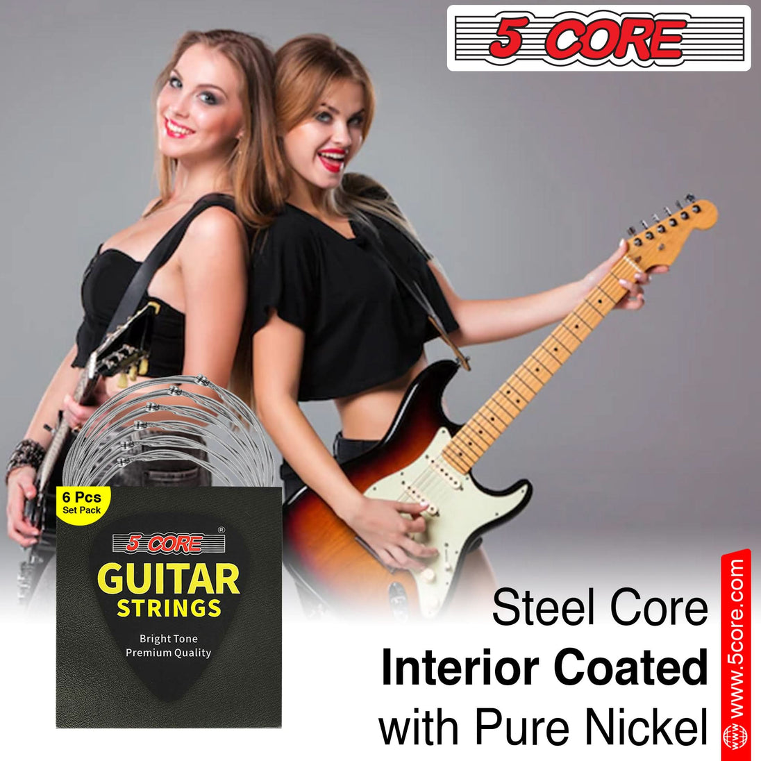 5 Core Electric Guitar Strings for 6 String Guitars Nickel Plated Steel Cuerdas Para Guitarra