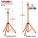 Top view of 5Core studio monitor stand with foldable tripod legs