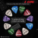 Green guitar picks by 5Core suitable for acoustic and electric guitars