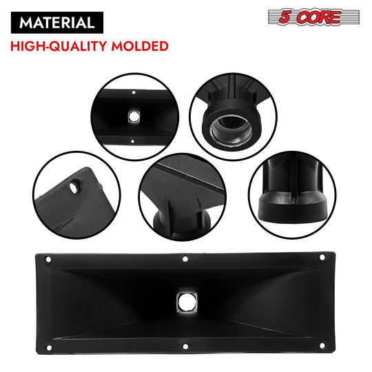 Heavy-duty 3x7 inch waveguide tweeter horn lens with easy installation design
