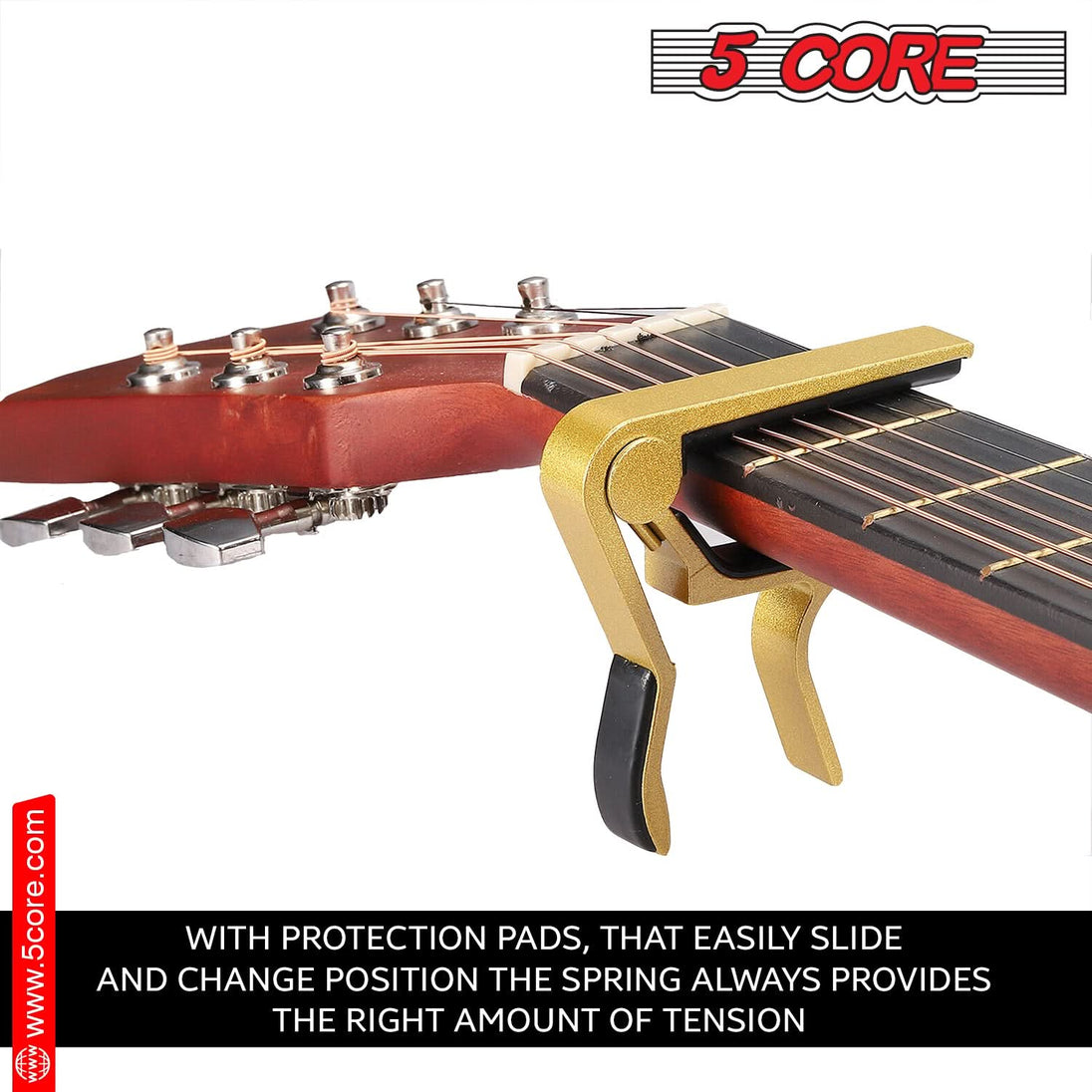 5Core Capo Pair Acoustic Electric Guitar 6 String Kapo Clip For Banjo Mandolin Ukulele