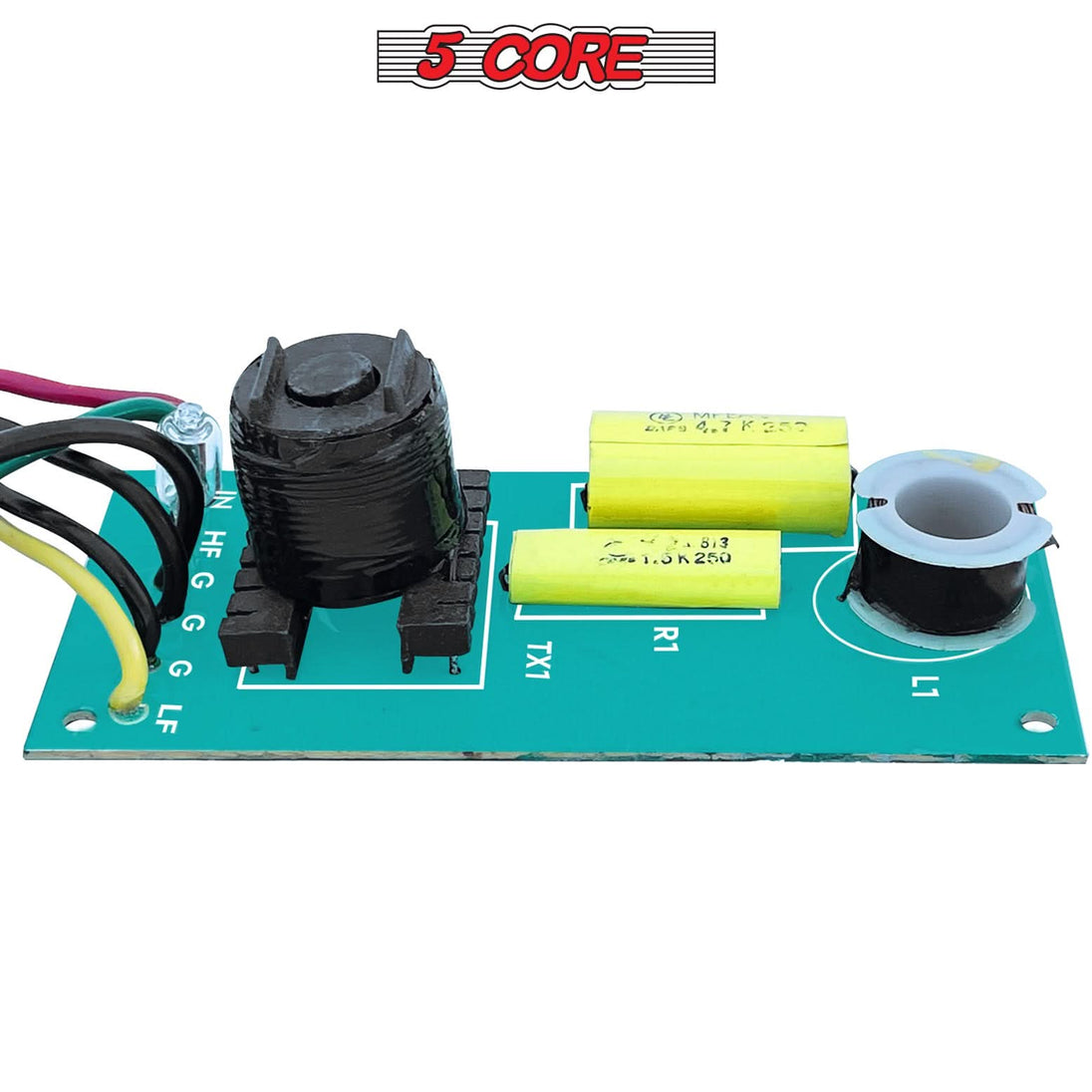 5Core Professional 2 Way 2Pcs Passive Crossover Network High Performance & Low Resistance Air Core Coil