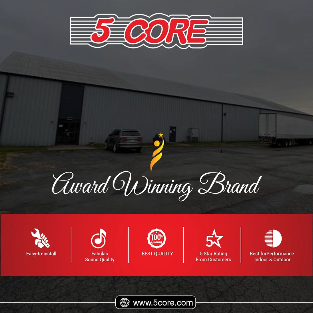 5Core Professional 2 Way 2Pcs Passive Crossover Network High Performance & Low Resistance Air Core Coil