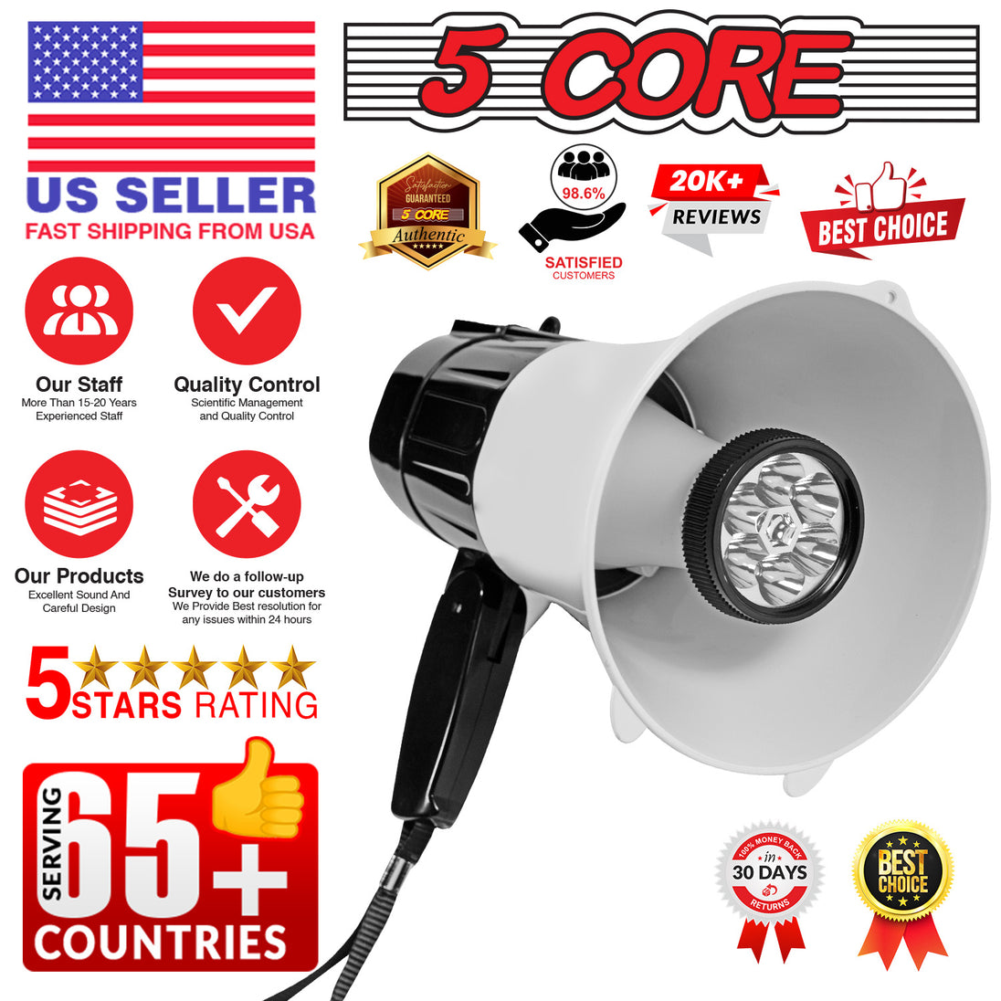 Designed with a special carry handle, this megaphone ensures portability and ease of use.