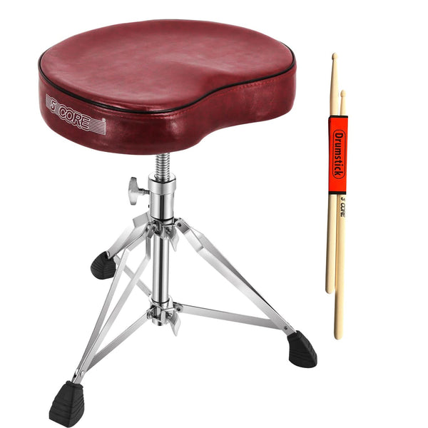 5Core drum throne with saddle-style padded seat for adult and kid drummers
