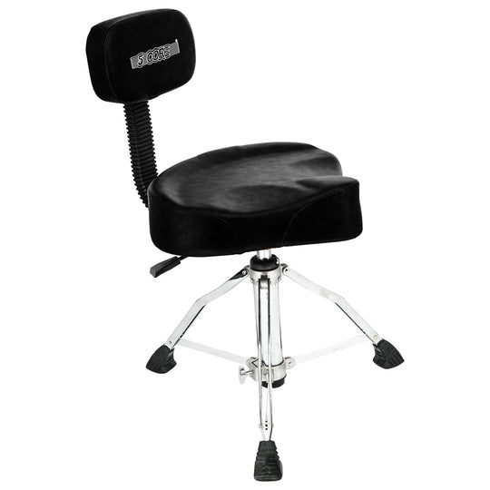 Black drum stool with adjustable backrest 