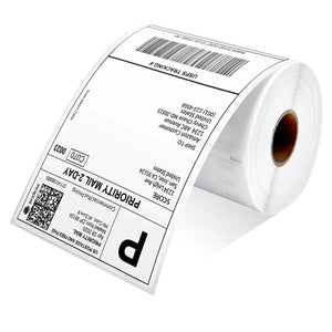 5 Core 4x6 Direct Thermal Shipping Labels, 1 Rolls 250 Labels per Roll, Perforated, Mailing Postage Shipping Label Compatible with Zebra Rollo