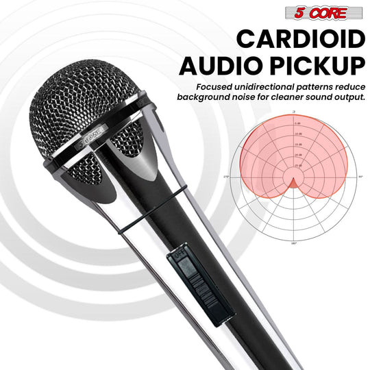 5Core handheld dynamic XLR microphone for karaoke and studio performance