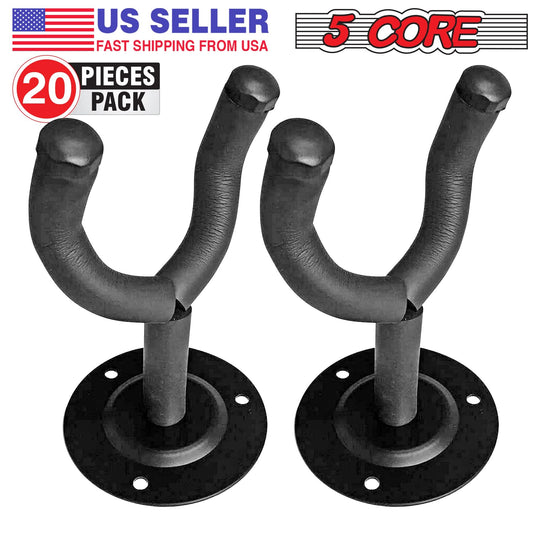 5 Core Guitar Wall Mount 3Pc Wall Mount for Classical Electric Acoustic Bass Guitars for Home Studio