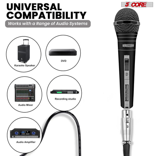 Premium dynamic handheld microphone for professional vocals and stage use