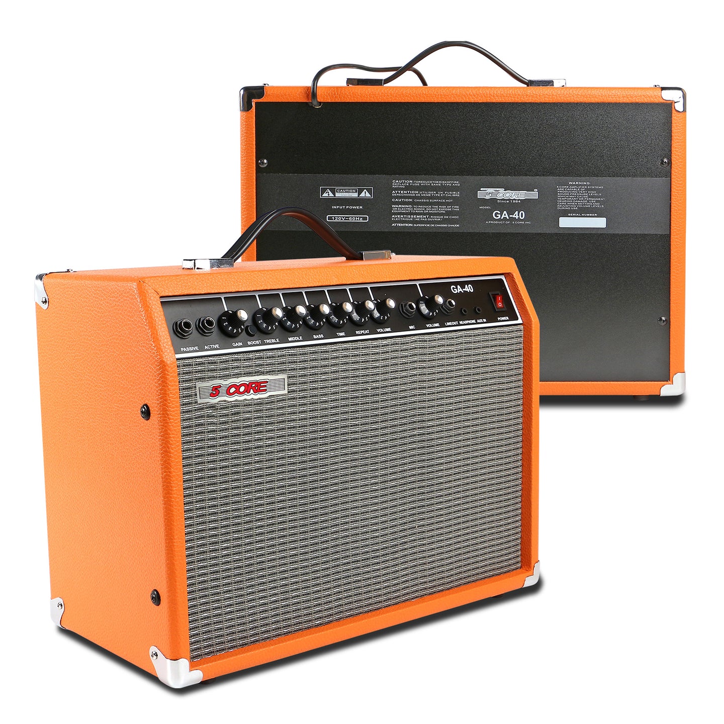 5 Core 40W guitar amp for electric and acoustic bass portable amplifier for practice