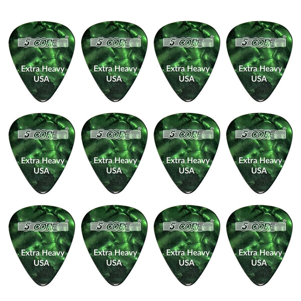 5Core green 1.2mm guitar picks for electric acoustic and bass guitars