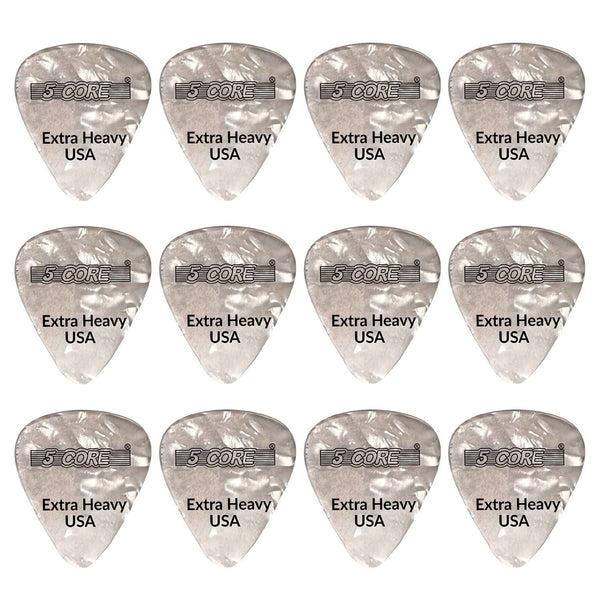 5Core 1.2mm extra heavy gauge guitar picks for acoustic and electric guitars