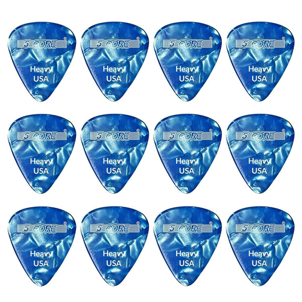 5Core blue 0.96mm guitar picks heavy celluloid for electric acoustic and bass